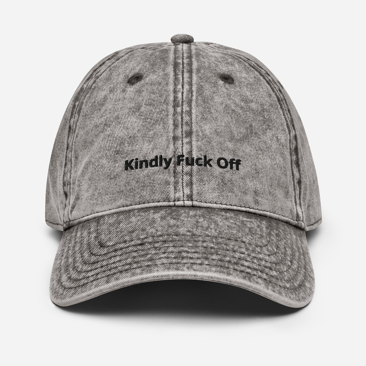 Vintage Cotton Twill Cap- Kindly Fuck Off