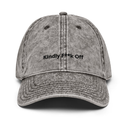 Vintage Cotton Twill Cap- Kindly F**K Off