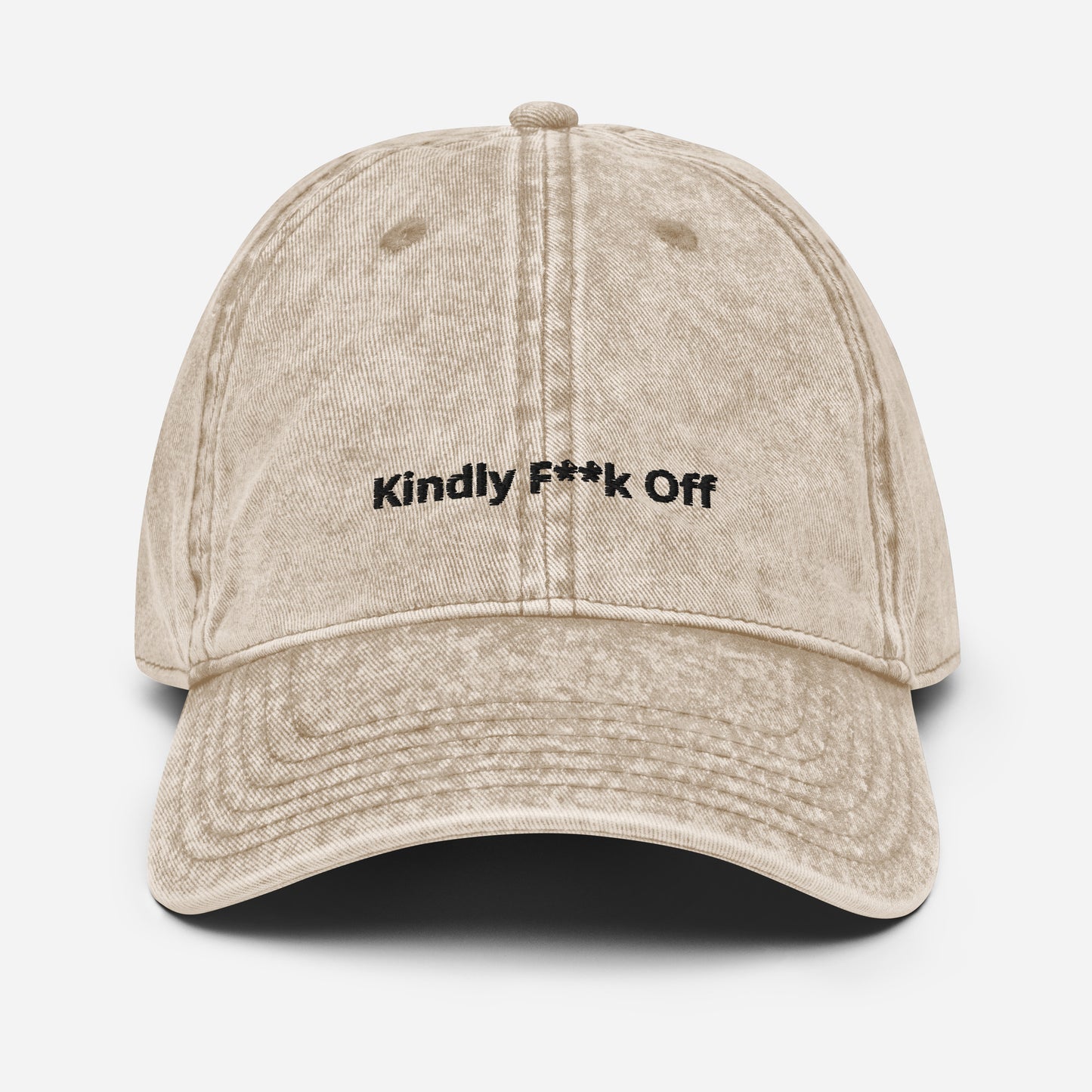 Vintage Cotton Twill Cap- Kindly F**K Off