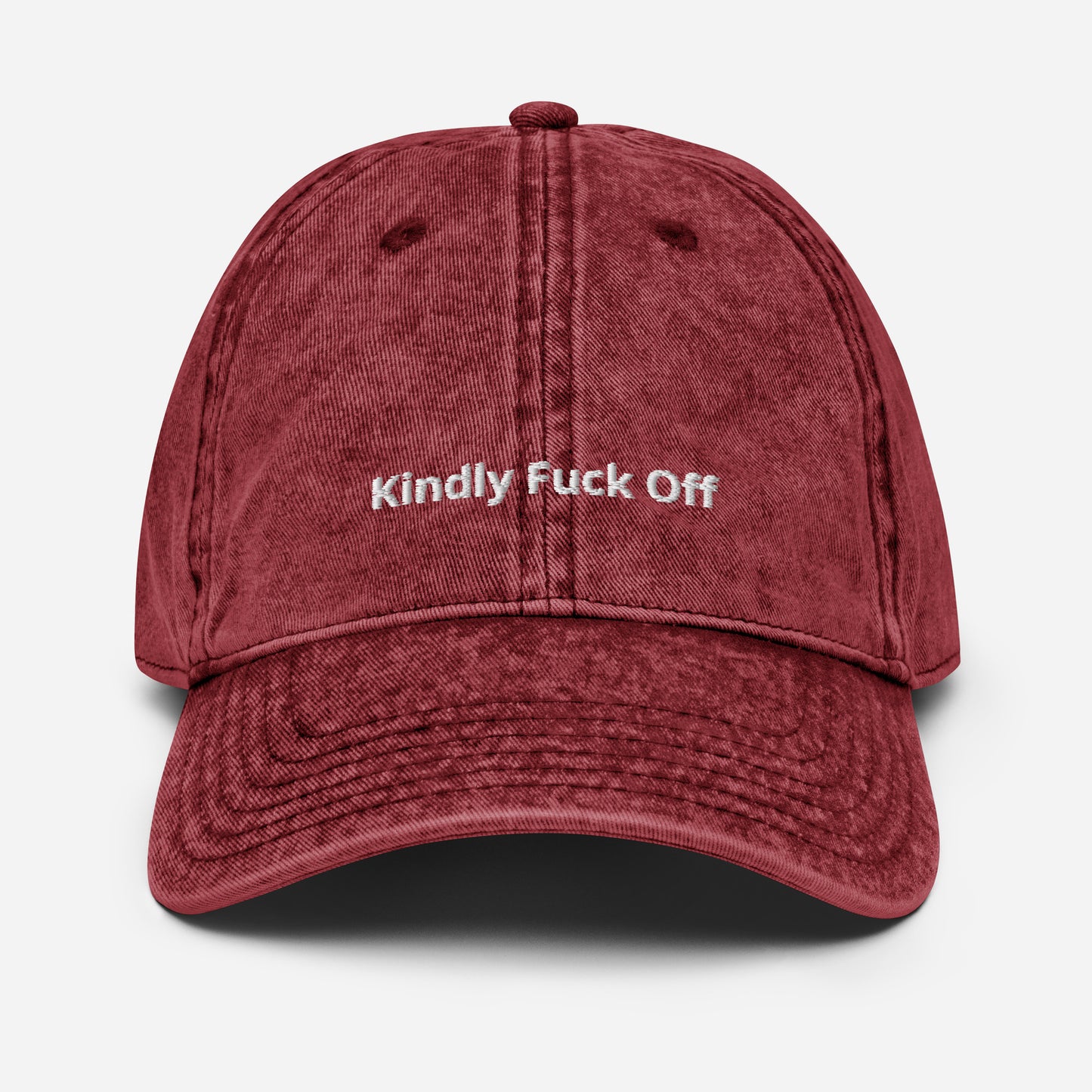 Vintage Cotton Twill Cap- Kindly Fuck Off