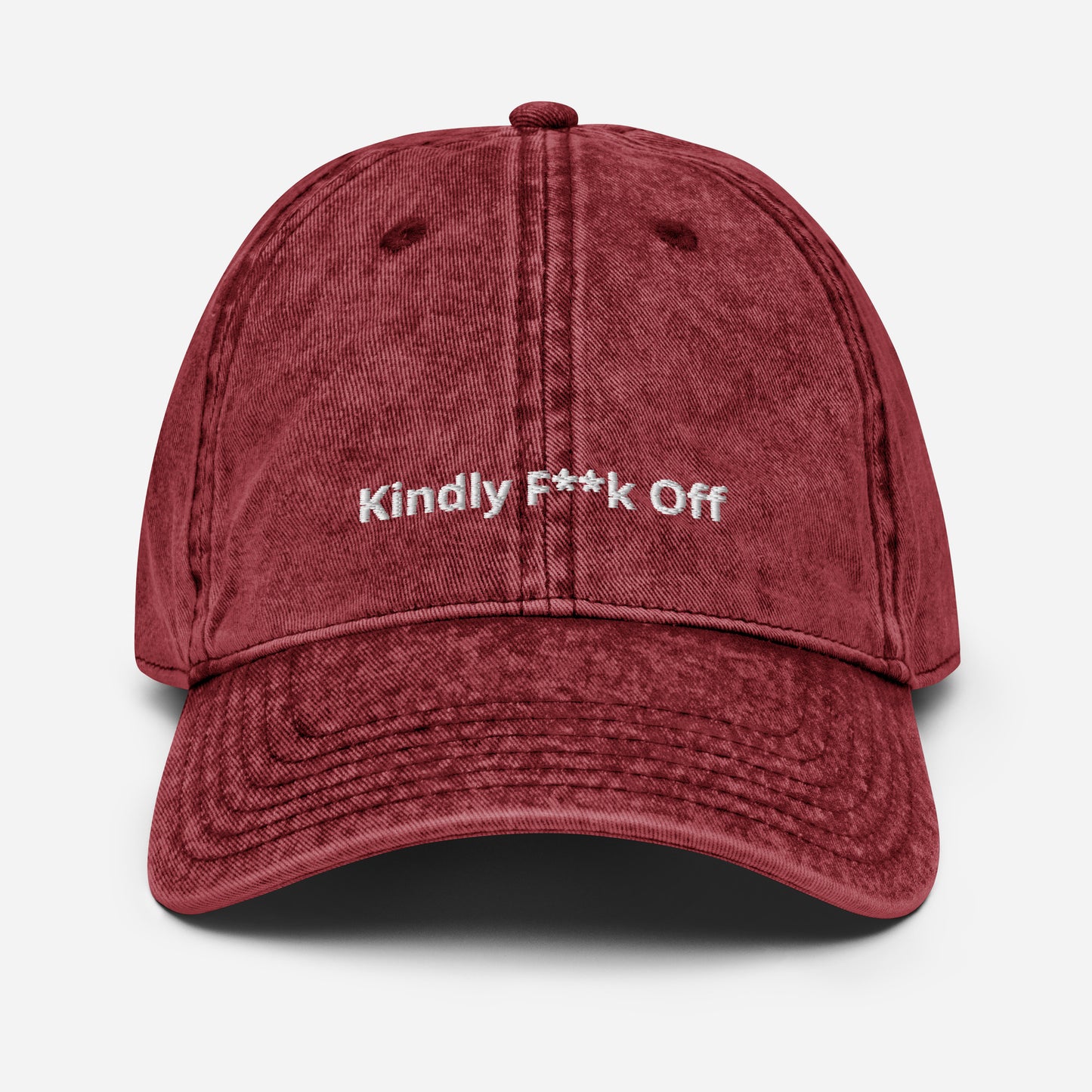 Vintage Cotton Twill Cap- Kindly F**k Off