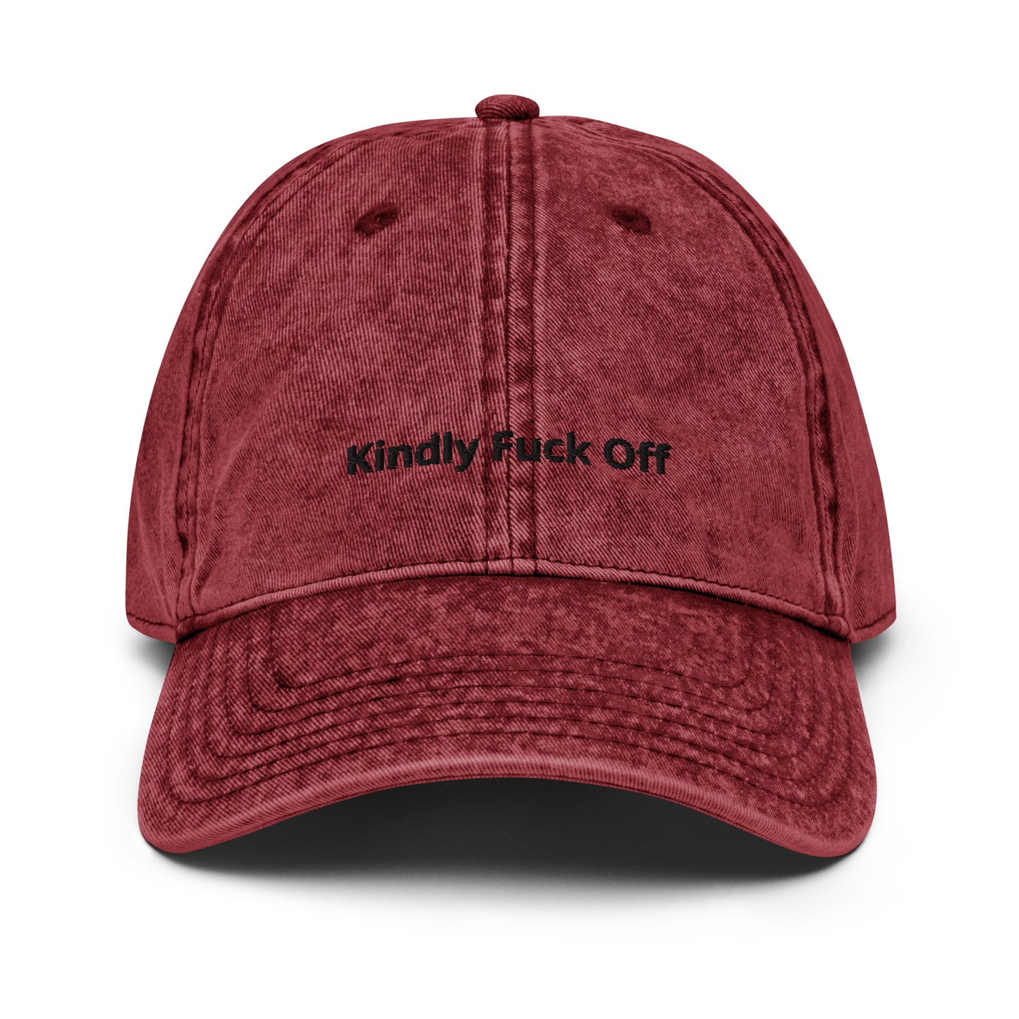 Vintage Cotton Twill Cap- Kindly Fuck Off