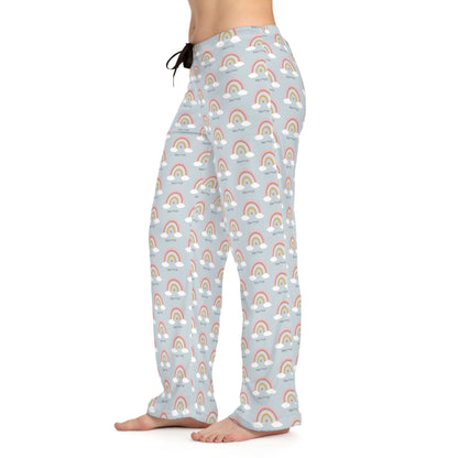 Rainbow Jersey Knit Pajama Pants - Kindly F**K Off (gray)