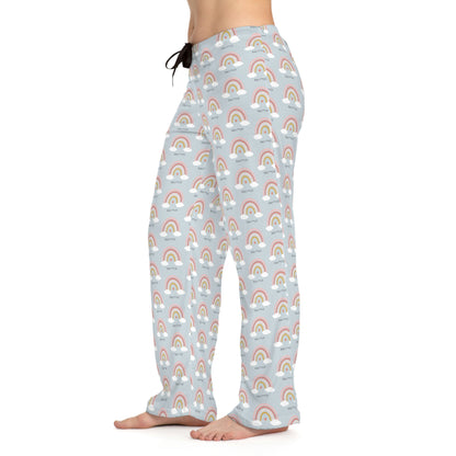 Rainbow Jersey Knit Pajama Pants - Kindly F**K Off (gray)