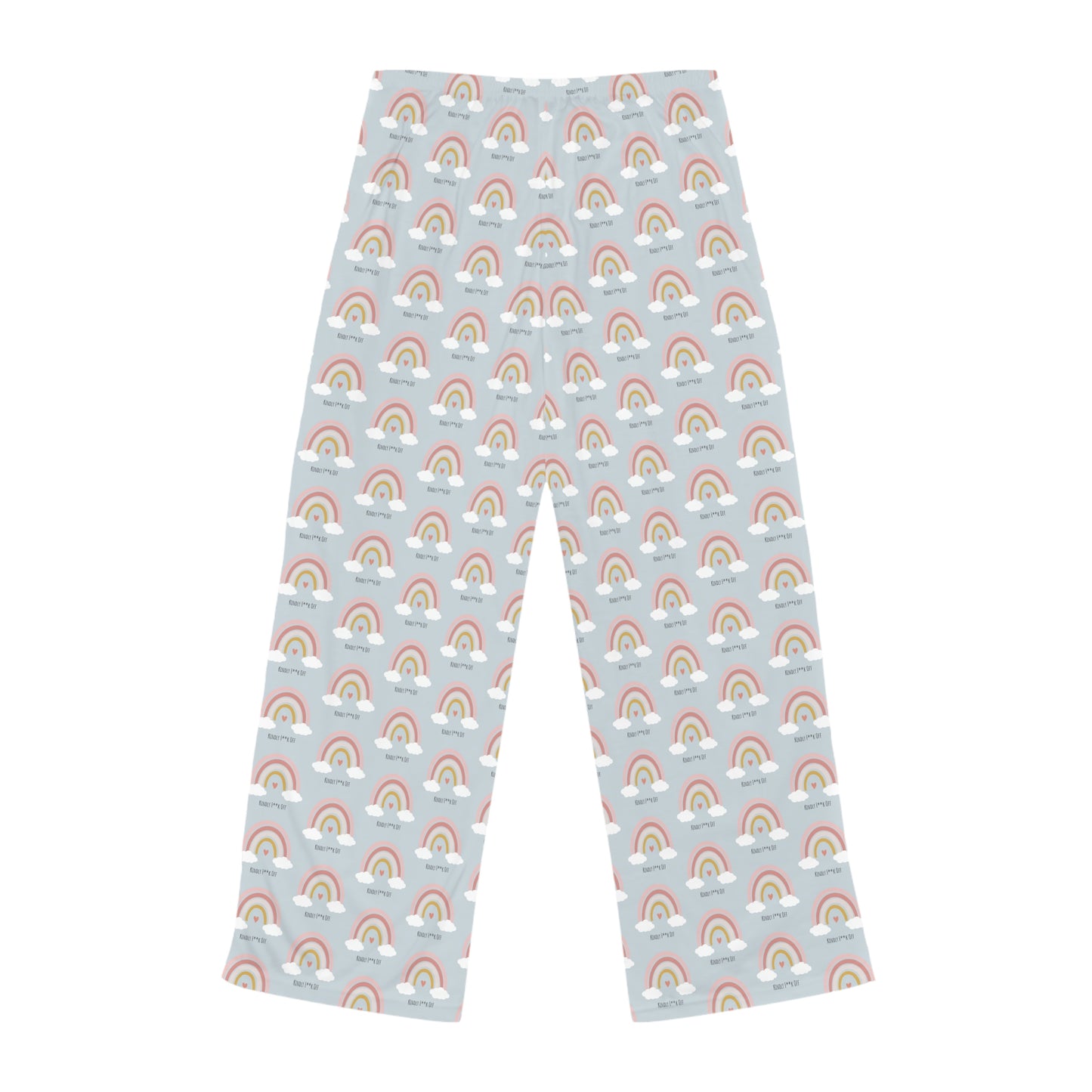 Rainbow Jersey Knit Pajama Pants - Kindly F**K Off (gray)