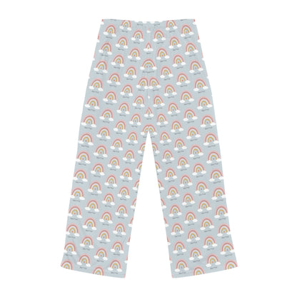 Rainbow Jersey Knit Pajama Pants - Kindly F**K Off (gray)