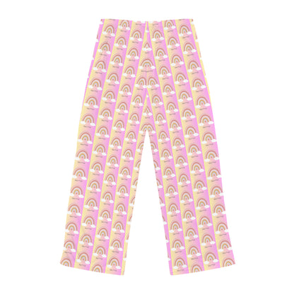 Rainbow Jersey Knit Pajama Pants - Kindly F**K Off (pink)