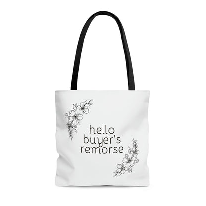 Buyer's Remorse Tote Bag (white)