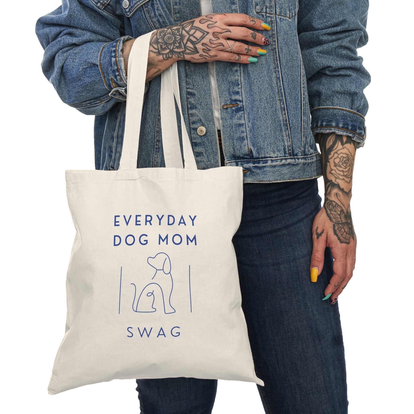 Dog Mom Swag Natural Tote Bag