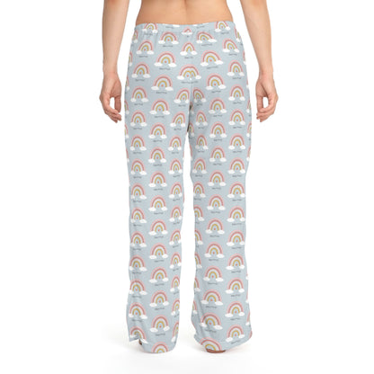 Rainbow Jersey Knit Pajama Pants - Kindly F**K Off (gray)