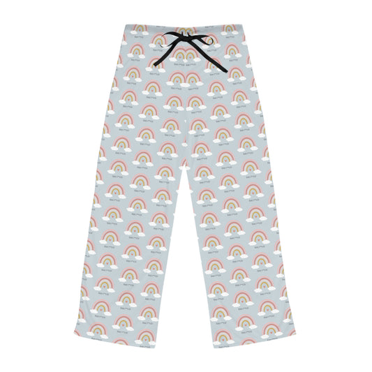 Rainbow Jersey Knit Pajama Pants - Kindly F**K Off (gray)