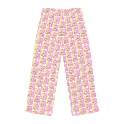 Rainbow Jersey Knit  Pajama Pants - Kindly Fuck Off (pink)