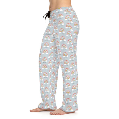 Rainbow Jersey Knit Pajama Pants - Kindly F**K Off (gray)