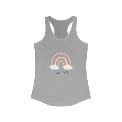 Rainbow Racerback Tank- Kindly F**K Off